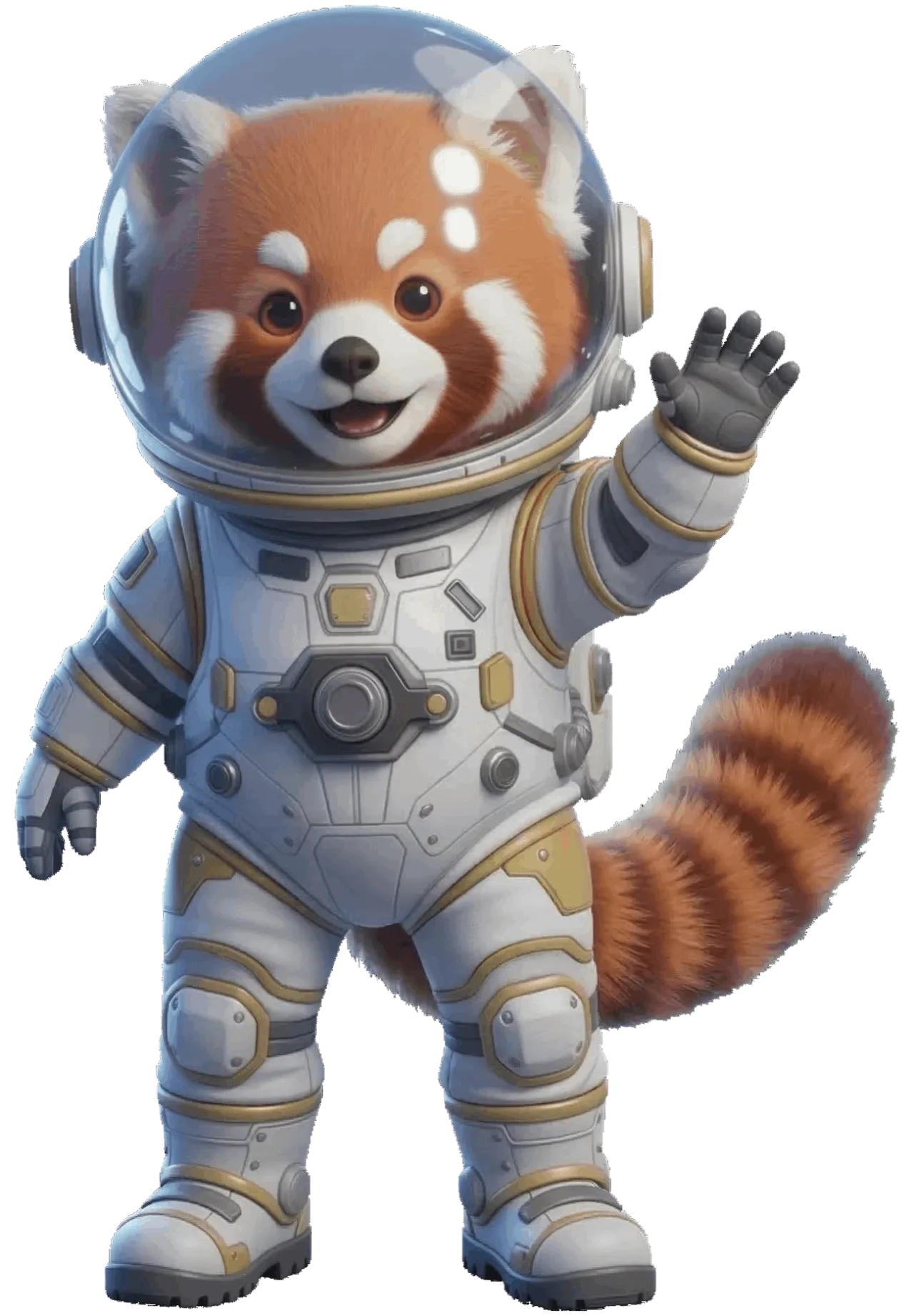 NanoPix astronaut panda mascot