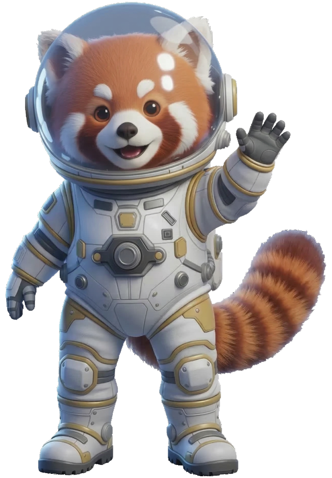 NanoPix astronaut panda mascot